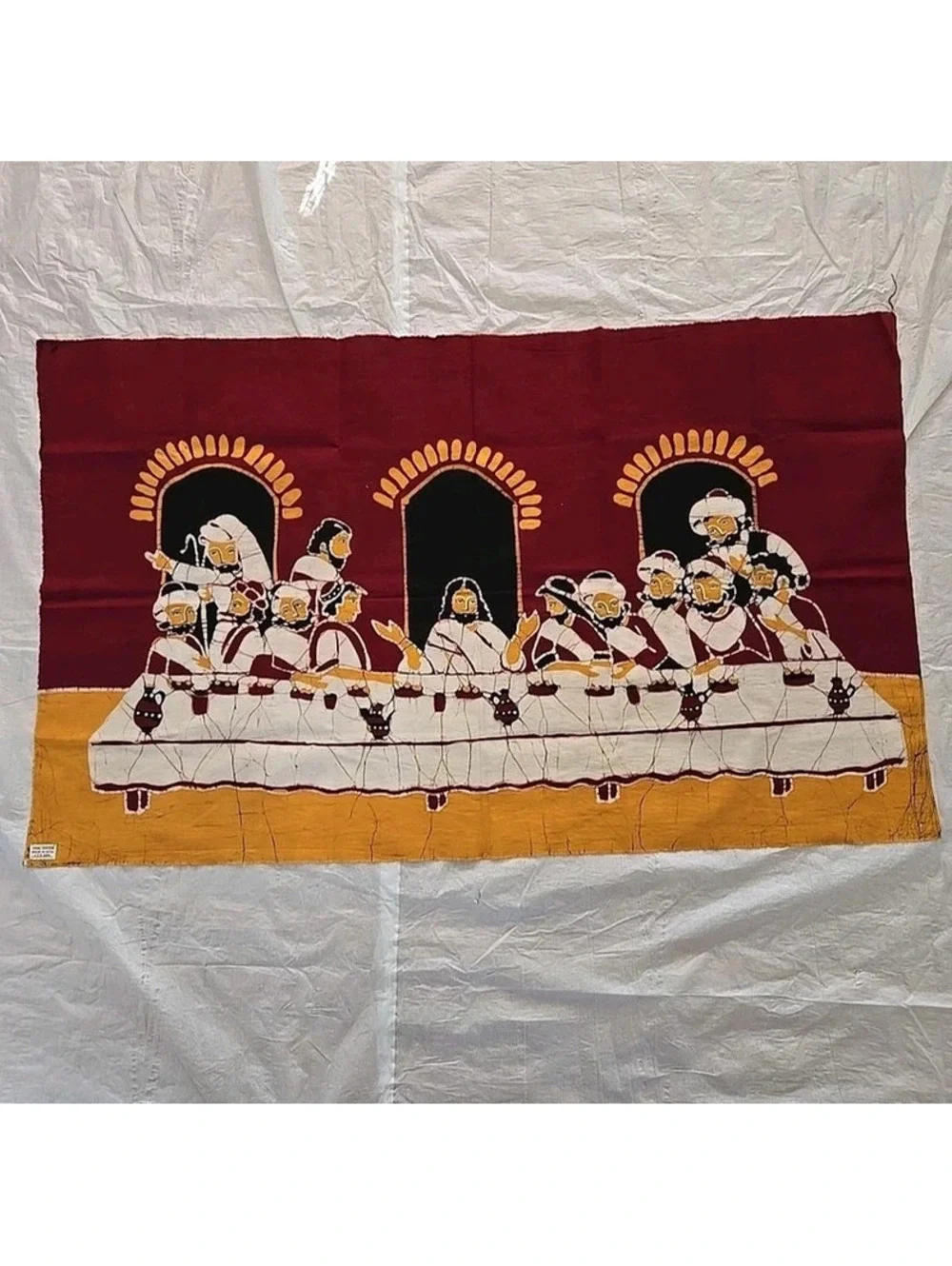 The Last Supper Batik on Textile 48x29